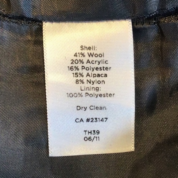 TALBOTS wool blend sz 2p.  Gray check straight skt - Picture 4 of 7